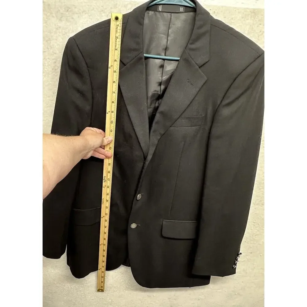 Emanuel Ungaro Mens Black 3 Button Suit Jacket Wool Size‎ 37 R - Picture 4 of 10